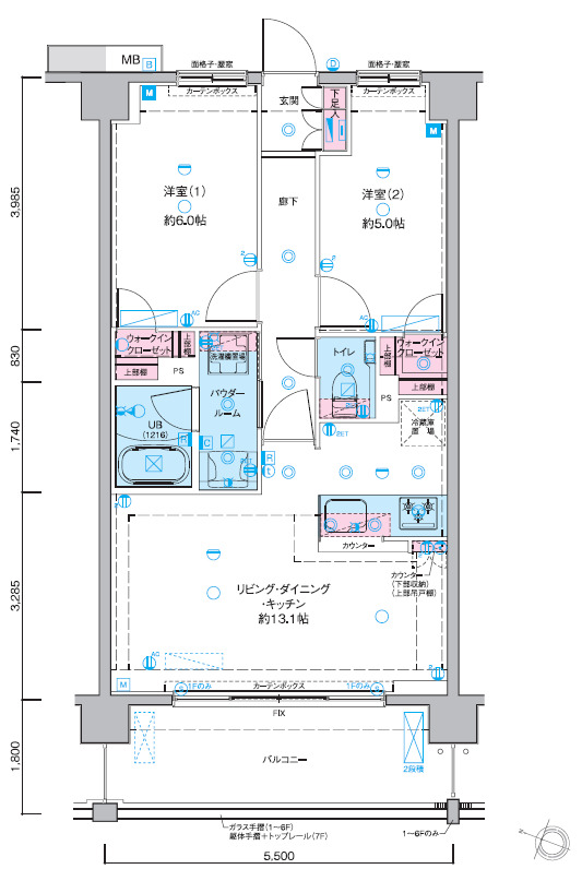 GENOVIA隅田川east skygardenの間取り写真