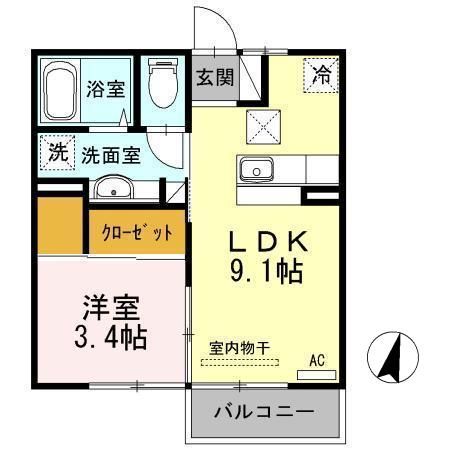 アルコバレーノ貞山の間取り写真