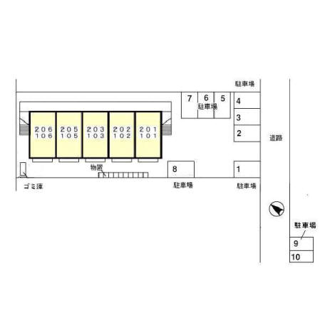 【アンジュシャンテの駐車場】