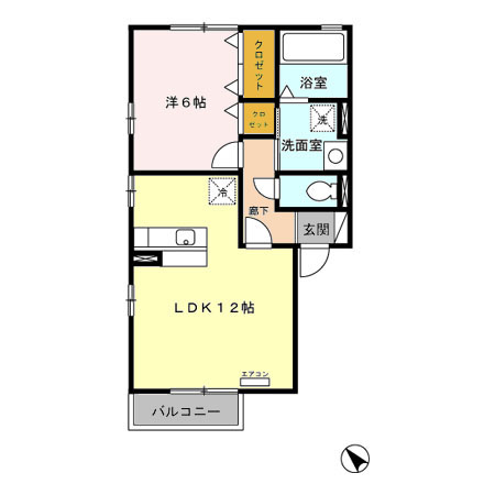 リビングタウン那須塩原Aの間取り