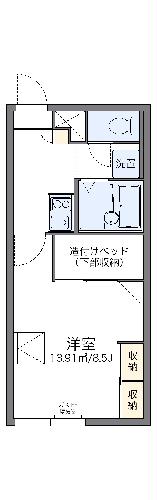 レオパレスドミール湯川IIの間取り