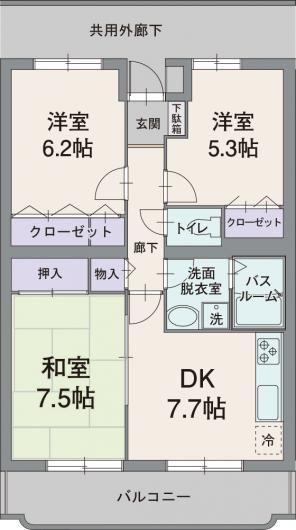 アビタシオン松長の間取り