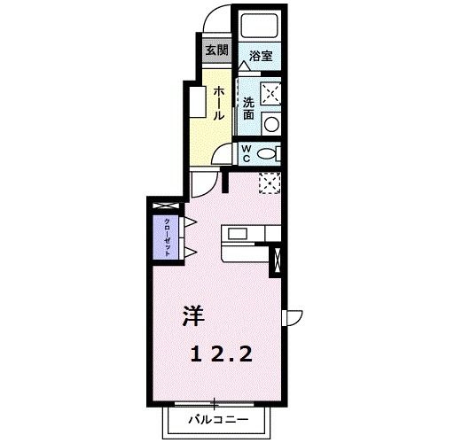 【高崎市東貝沢町のアパートの間取り】