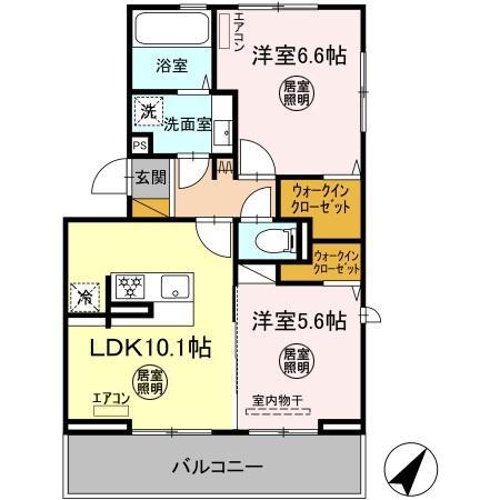 【市原市五井のアパートの間取り】