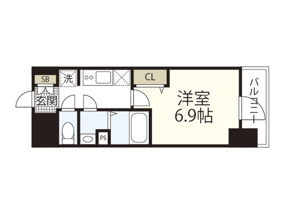 広島市中区国泰寺町のマンションの間取り