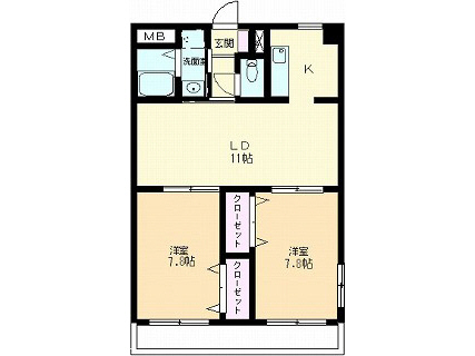 Ｓテイト新山口の間取り