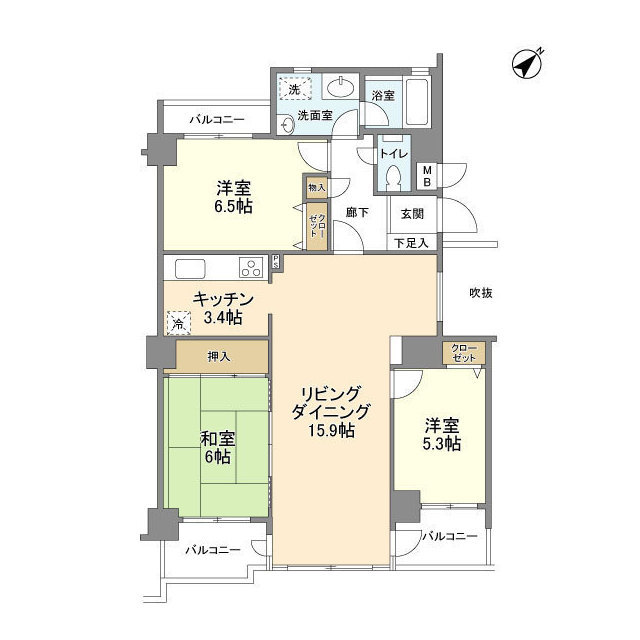 コスモ柏２の間取り