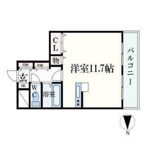 姫路市東延末のマンションの間取り