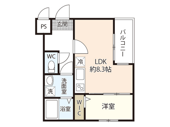 広島市佐伯区皆賀のアパートの間取り