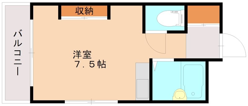 北九州市小倉北区砂津のマンションの間取り