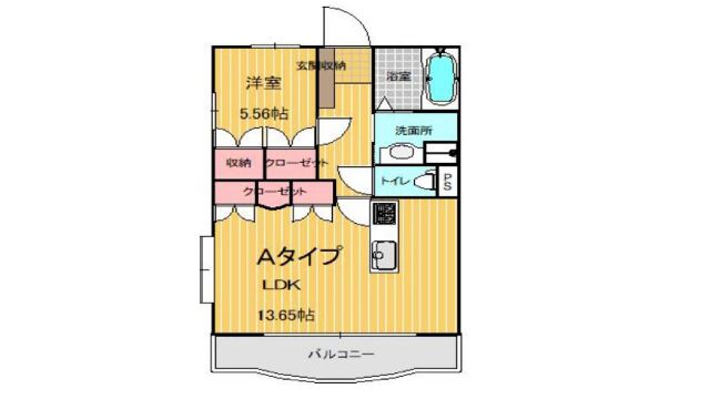 深谷市武蔵野のマンションの間取り