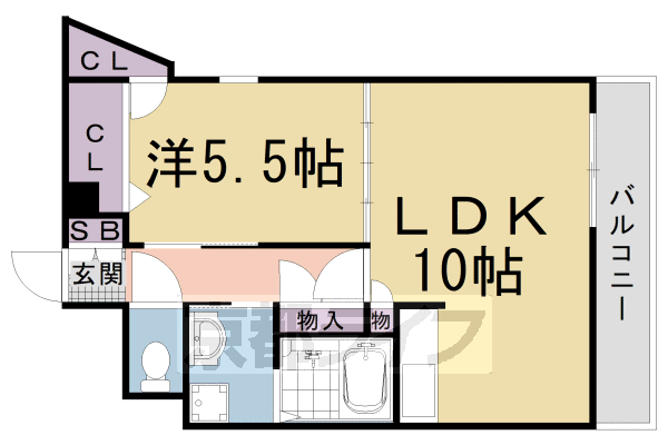 【ヴァンヴェルデ西京極の間取り】