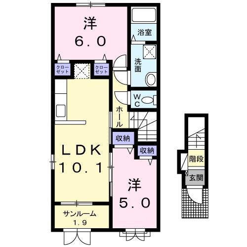 アルバーダ大道Ａの間取り