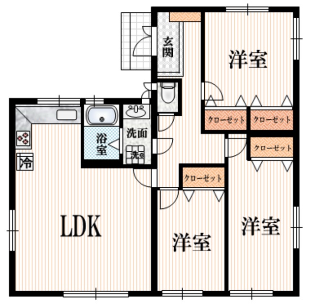 新宿区下落合のアパートの間取り