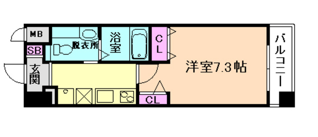 セレッソコートリバーサイドＯＳＡＫＡの間取り