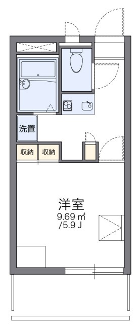 川崎市中原区苅宿のマンションの間取り