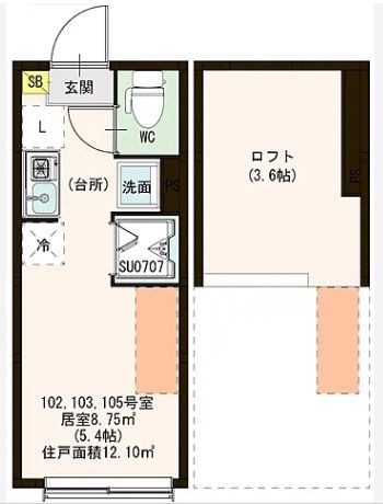 ルナモンターニュ赤羽の間取り