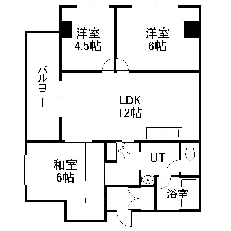 ノーザンヒルズ大通東の間取り