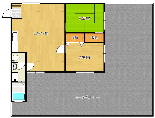 明石市野々上のアパートの間取り