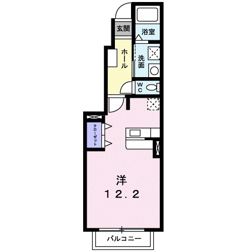 出雲市斐川町直江のアパートの間取り