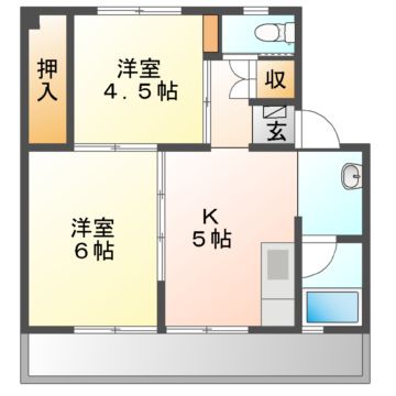 ビレッジハウス棚田山2号棟の間取り