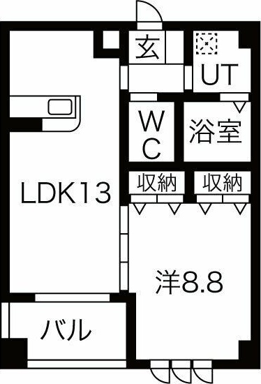 エスライフ浄水駅前　南館の間取り