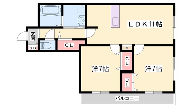 グランツ野里の間取り