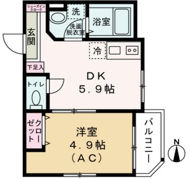 墨田区東向島のアパートの間取り