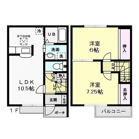 ユニゾン横倉　Ｃの間取り