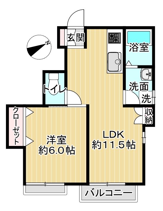 （仮）カーサ白鳥の間取り