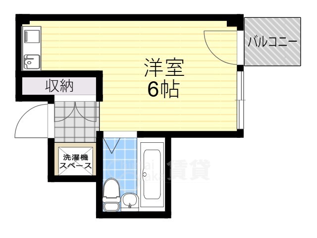 箕面市新稲のマンションの間取り