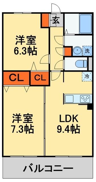 鎌ケ谷市道野辺本町のマンションの間取り