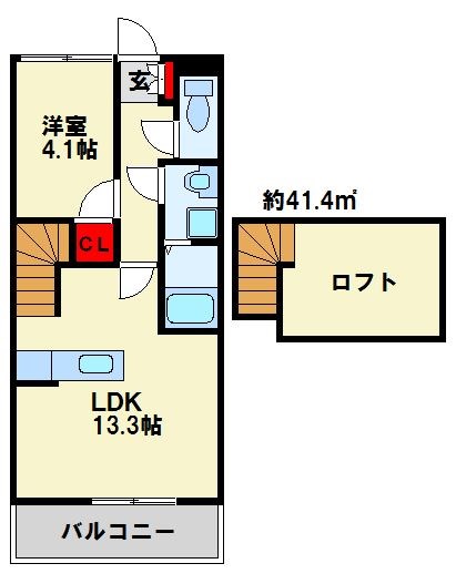 ジェニファー29 B棟の間取り