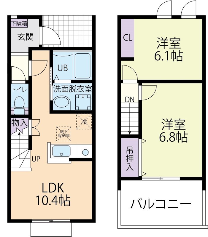 Ｔｗｉｌｉｇｈｔ（トワイライト）Ａの間取り