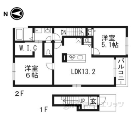 Ｌｉｅｒｒｅ淀南２の間取り