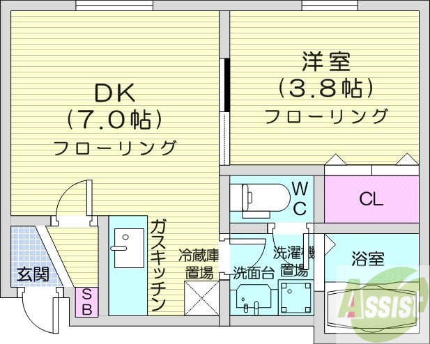 トレジャーキャッスル伍番館の間取り