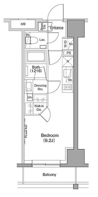 【江東区木場のマンションの間取り】