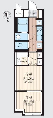 Konomi NARIMASU BASEＫｏｎｏｍｉ成増コノミナリマスの間取り