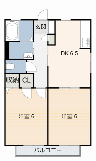 西尾市鳥羽町のアパートの間取り