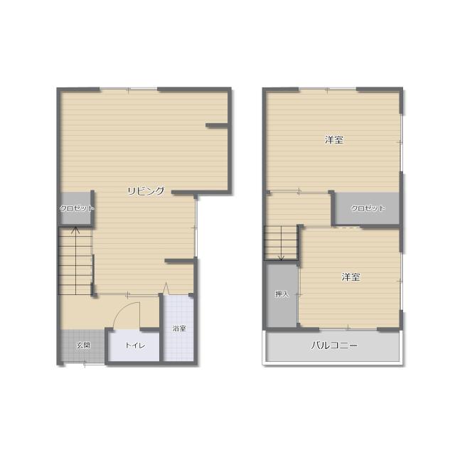 【忠岡東2丁目貸家の間取り】