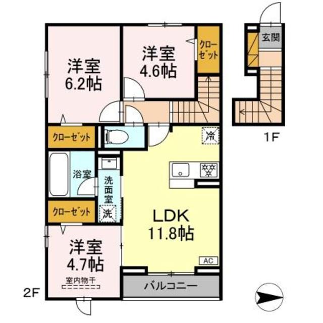 東船橋3丁目KY　DROOM新築工事の間取り