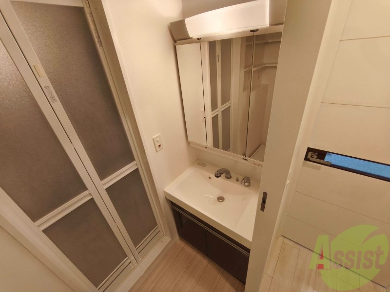 洗面設備　シャンプードレッサー。身支度はここでばっちりですね。