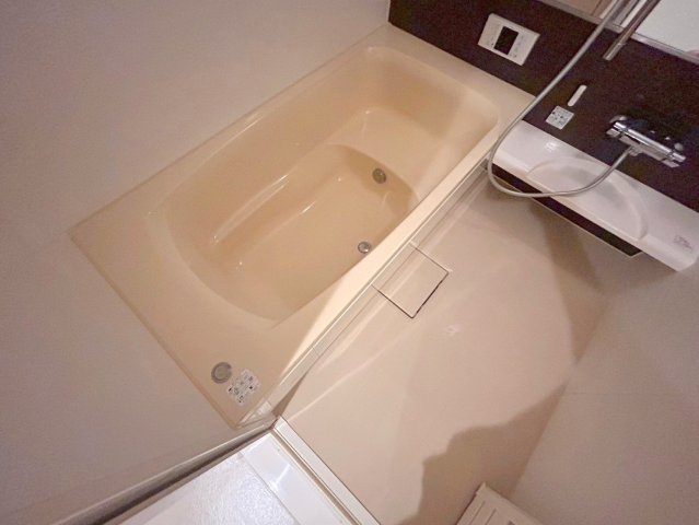 バス・シャワールーム　広めのお風呂は一日の疲れを癒してくれます。