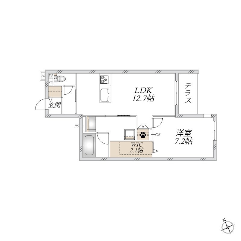 WING TOWA MAISONの間取り写真