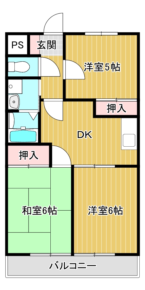 ハイツ大野の間取り