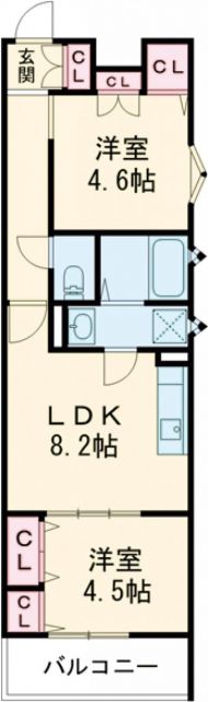 クリエオーレ春日元町の間取り