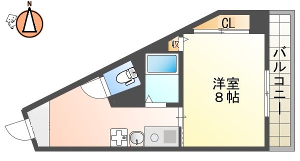 徳島市南内町のマンションの間取り