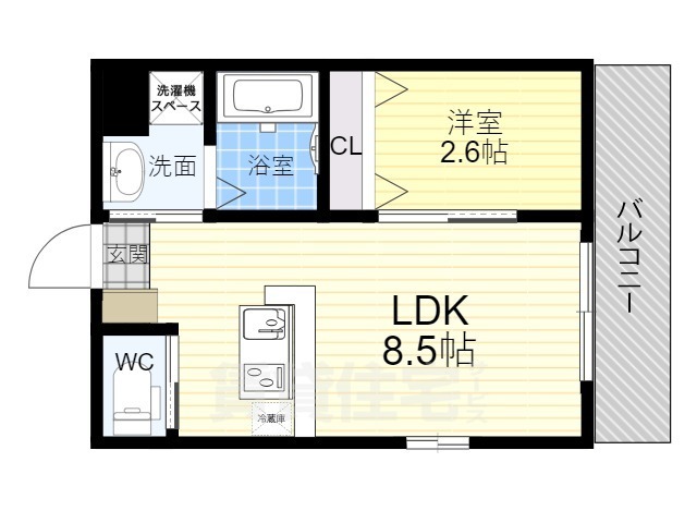 豊中市服部豊町のマンションの間取り