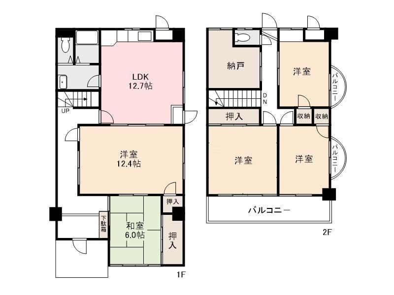 高松市昭和町のマンションの間取り