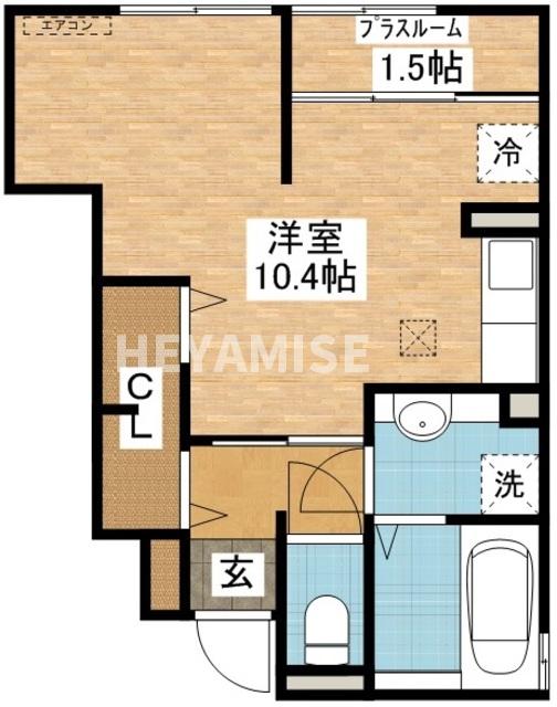 諫早市多良見町化屋のアパートの間取り